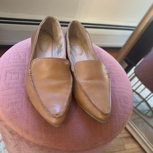 A New Day Brown Faux Leather Pointy Loafer. Size 8.